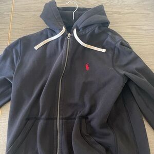 Ralph Lauren polo zip up hoddie black